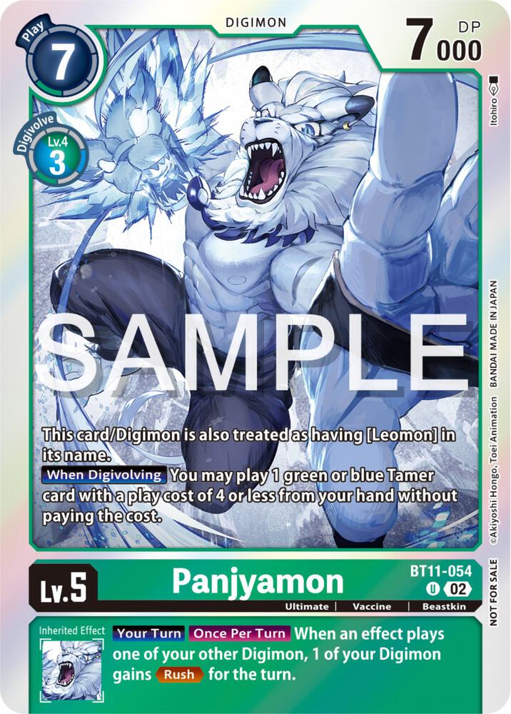 Panjyamon Event Pack 6 digimon card