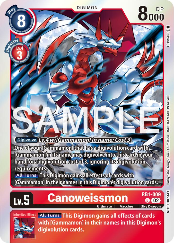 Canoweissmon Event Pack 6 digimon card