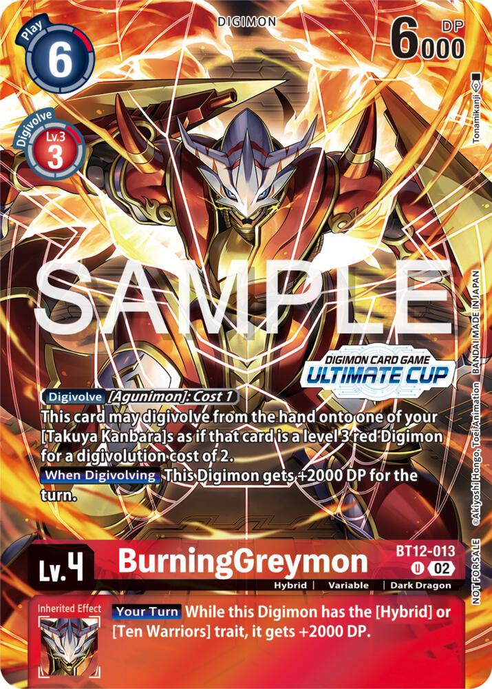 BurningGreymon Ultimate Cup 2024 digimon card