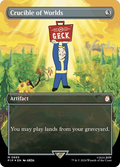 Crucible of Worlds (Borderless) (Surge Foil)