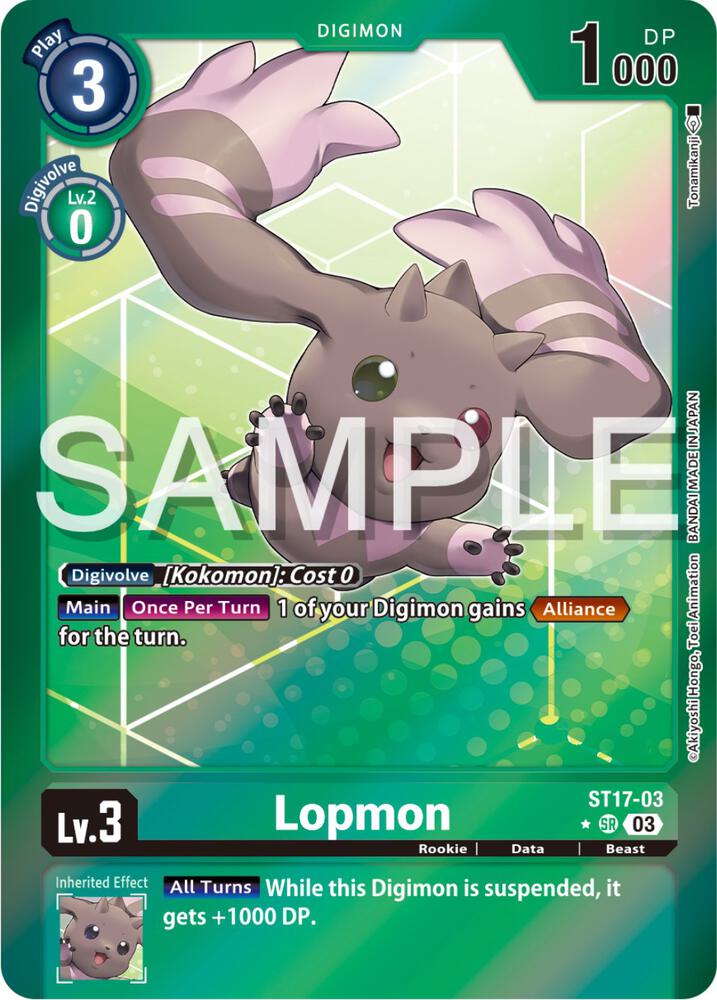 Lopmon Advanced Deck Set Double Typhoon Secret Pack digimon card
