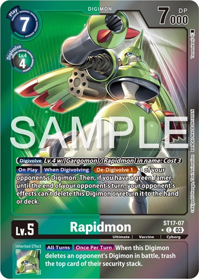 Rapidmon - ST17-07 (Advanced Deck Set Double Typhoon Secret Pack) Starter Deck 17: Double Typhoon Advanced Deck Set card price