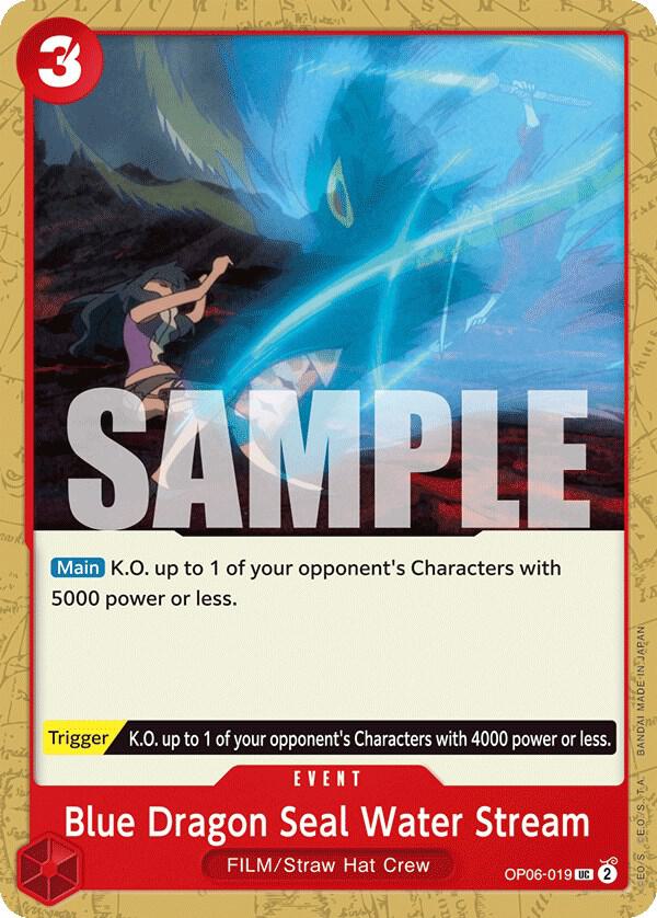 Blue Dragon Seal Water Stream onepiece card