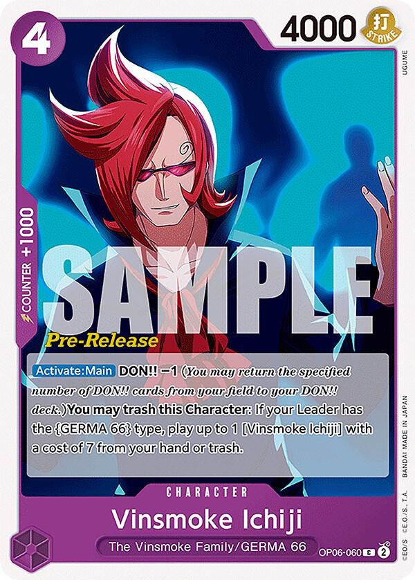 Vinsmoke Ichiji (060) - Wings of the Captain Pre-Release Cards