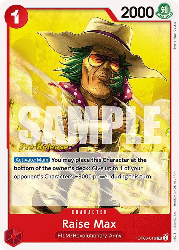 Raise Max - Wings of the Captain Pre-Release Cards - One Piece Card Game - TCGplayer.com Raise Max - Wings of the Captain Pre-Release Cards - One Piece Card Game - TCGplayer.com
