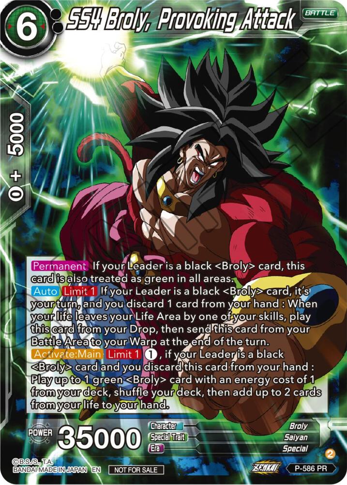 SS4 Broly, Provoking Attack (Zenkai Series Tournament Pack Vol.7