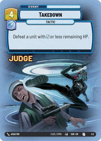 Takedown card