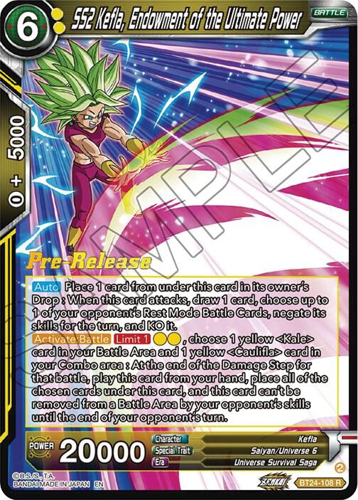 SS2 Kefla, Endowment of the Ultimate Power #BT24-108 — Beyond Generations Pre-Release Cards
