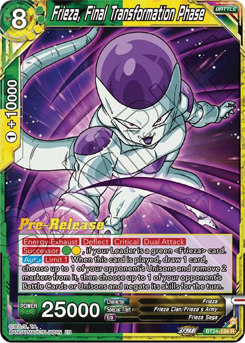 Frieza, Final Transformation Phase #BT24-134 — Beyond Generations Pre-Release Cards
