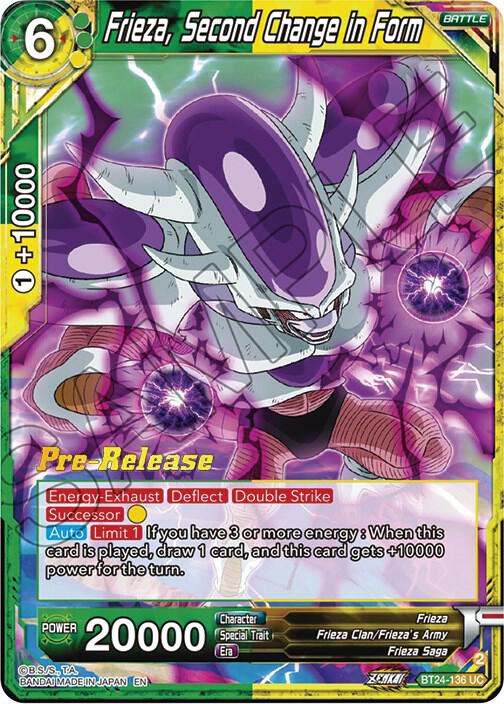 Frieza, Second Change in Form #BT24-136 — Beyond Generations Pre-Release Cards