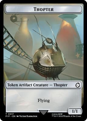 Thopter // Treasure (0018) Double-Sided Token 17 // 18 – Universes Beyond: Fallout (Token)