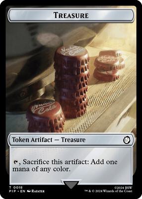 Treasure (0018) // Zombie Mutant Double-Sided Token 18 // 7 – Universes Beyond: Fallout (Token)