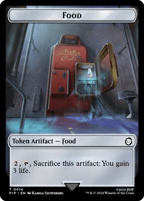Food (0014) // Soldier (0004) Double-Sided Token 14 // 4 – Universes Beyond: Fallout (Token)