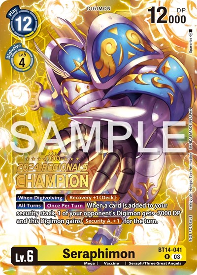 Seraphimon (2024 Regionals Champion) Blast Ace card price