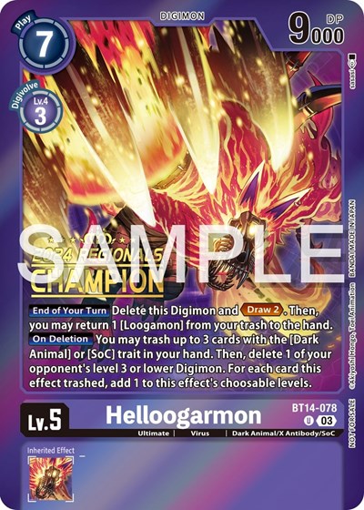 Helloogarmon (2024 Regionals Champion) Blast Ace card price