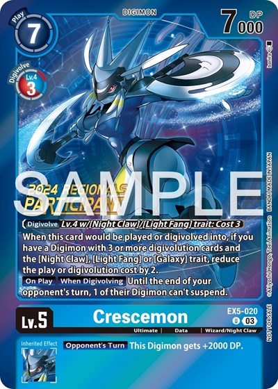 Crescemon (2024 Regionals Participant) Animal Colosseum card price