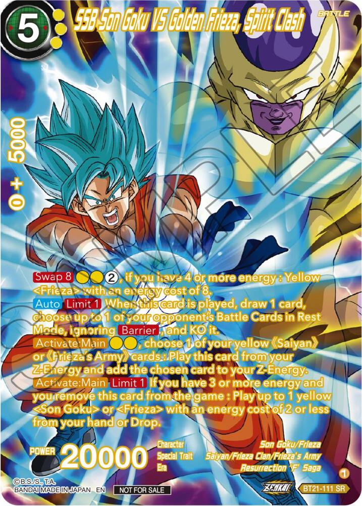 SSB Son Goku VS Golden Frieza, Spirit Clash (Premium Alt-Art Card