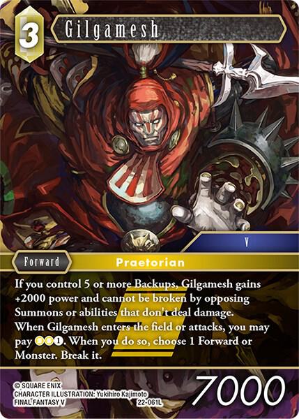 gilgamesh final fantasy mtg Gilgamesh, Master-at-Arms [FINAL FANTASY] there is an additional combat phase. Acheter Gilgamesh - Final Fantasy