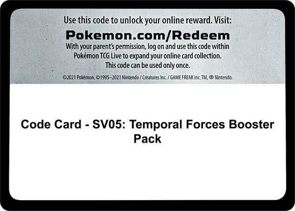 Code Card - SV05: Temporal Forces Booster Pack