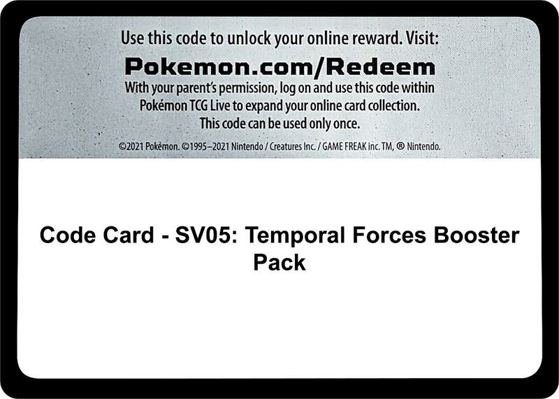 Code Card - SV05: Temporal Forces Booster Pack  from SV05: Temporal Forces