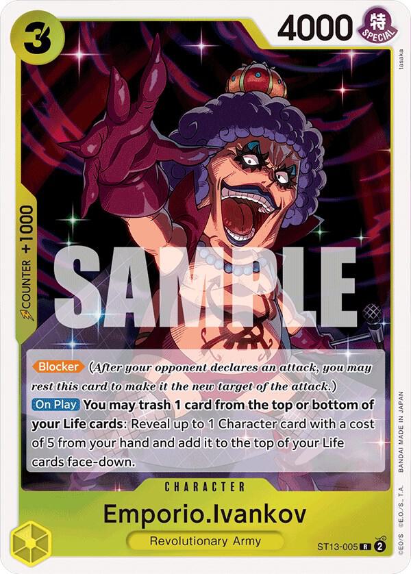 Emporio.Ivankov Ultra Deck The Three Brothers One Piece Card Game