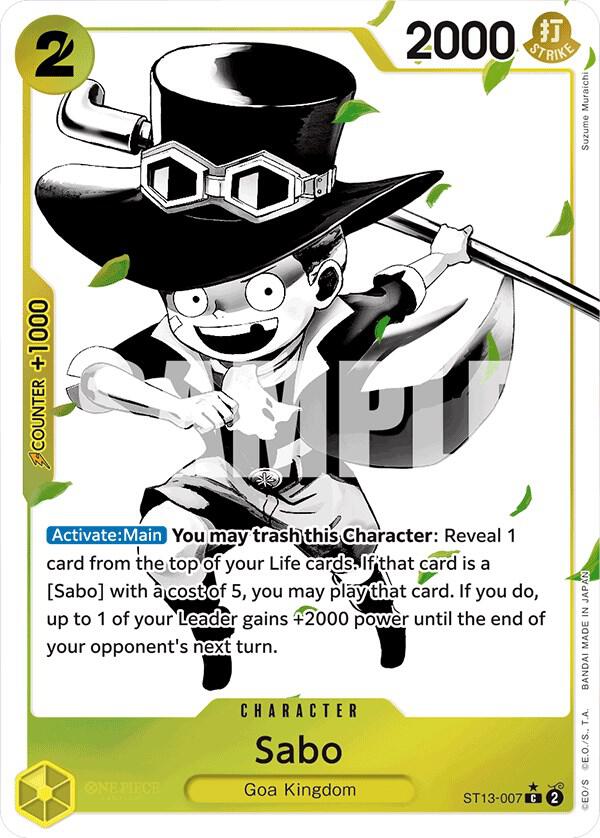 Sabo P-073 Saikyo Jump Promo - The Strongest Three Brothers, One Piece Card Game (Japanese, NM)