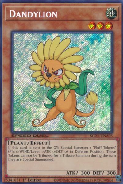 Dandylion (Secret Rare) - Speed Duel GX: Midterm Destruction