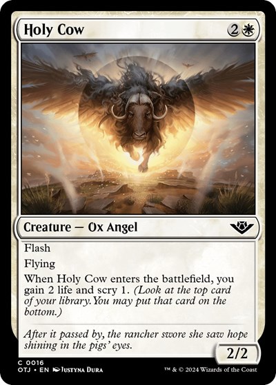 Holy Cow from OTJ #16, Magic: The Gathering card