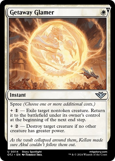 Getaway Glamer from OTJ #14, Magic: The Gathering card