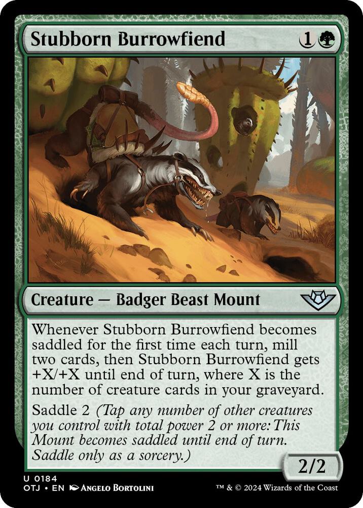 Stubborn Burrowfiend - Outlaws of Thunder Junction - Magic: The