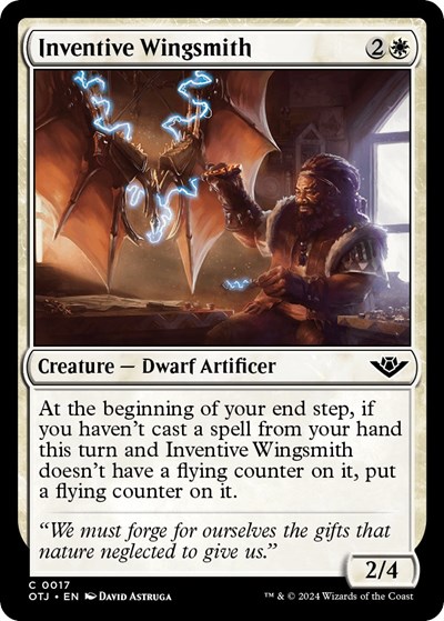 Inventive Wingsmith from OTJ #17, Magic: The Gathering card