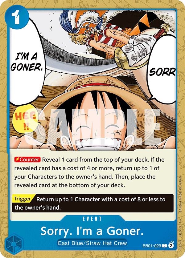 Sorry. I'm a Goner. - Extra Booster: Memorial Collection - One Piece Card  Game - TCGplayer.com