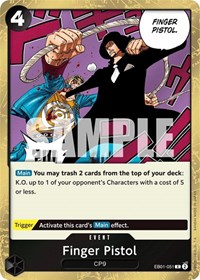Finger Pistol - Extra Booster: Memorial Collection - One Piece card