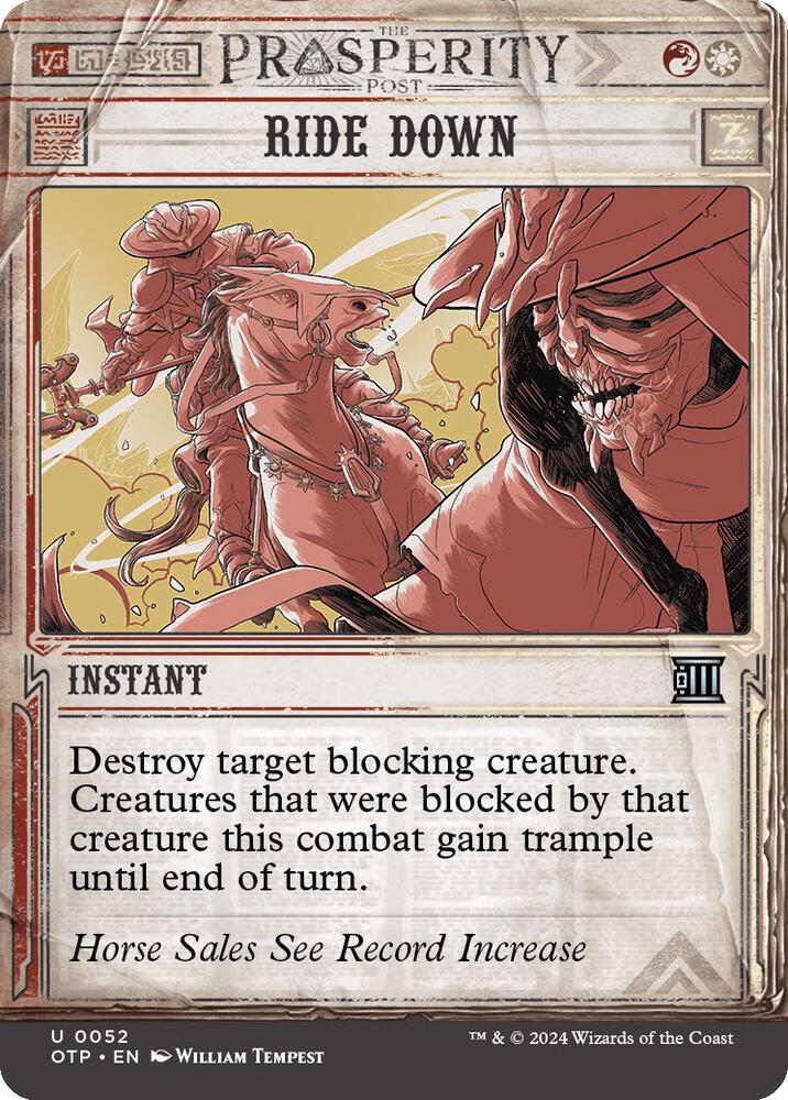 Ride Down 52 card