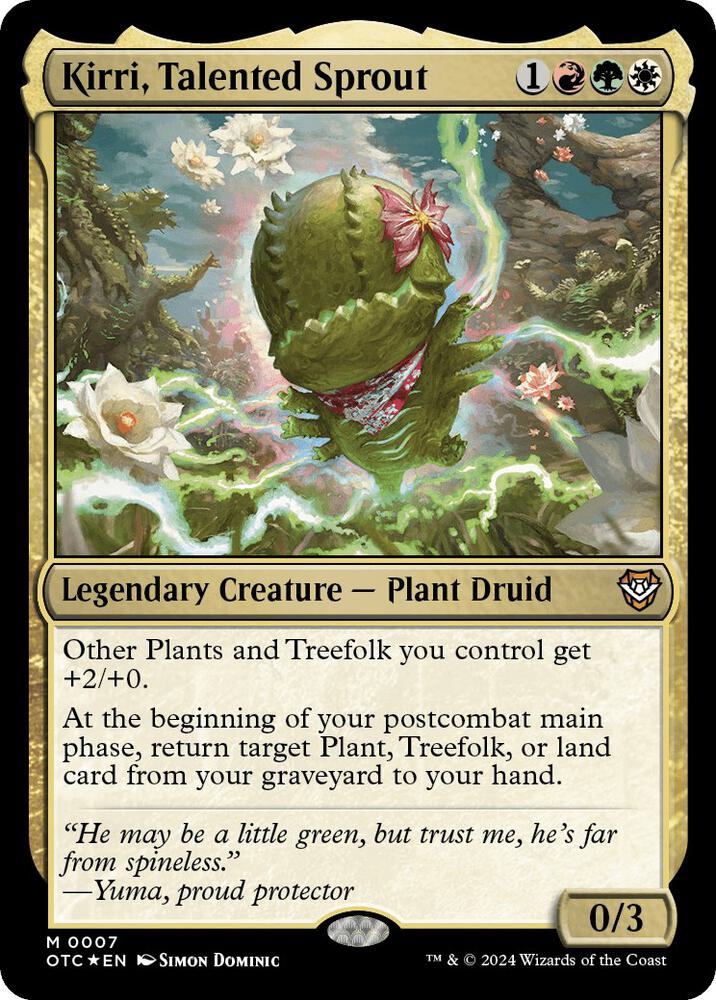 Krist個人ブランドKerristB TURN UP A CARD SET Kirri, Talented Sprout - Commander: Outlaws of Thunder Junction
