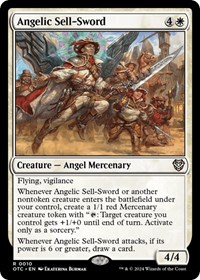 Angelic Sell-Sword - Commander: Outlaws of Thunder Junction - Magic: The Gathering card