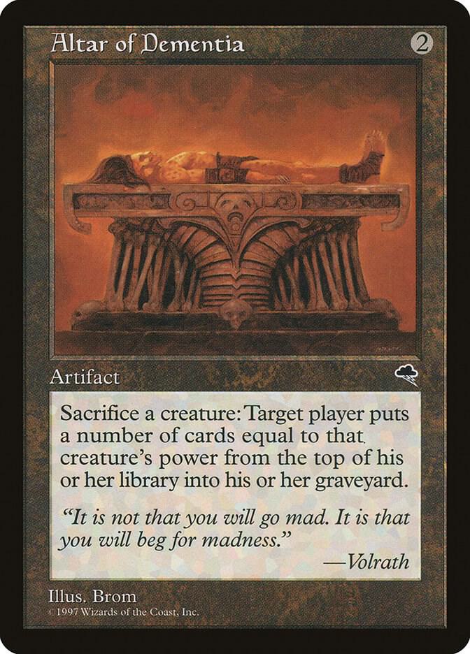 Magic the Gathering Tempest Rare Altar of Dementia #276 [Moderately Played]