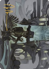 Tinybones Joins Up Art Card (Gold-Stamped Signature) - Art Series: Outlaws of Thunder Junction - Magic: The Gathering card