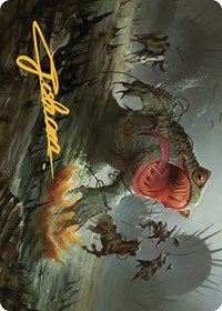 The Gitrog, Ravenous Ride Art Card (Gold-Stamped Signature)