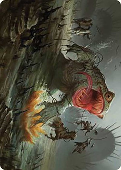 The Gitrog Ravenous Ride Art Card Gold Stamped Signature