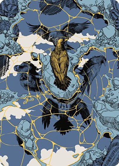 Fractured Identity Art Card Gold Stamped Planeswalker Symbol