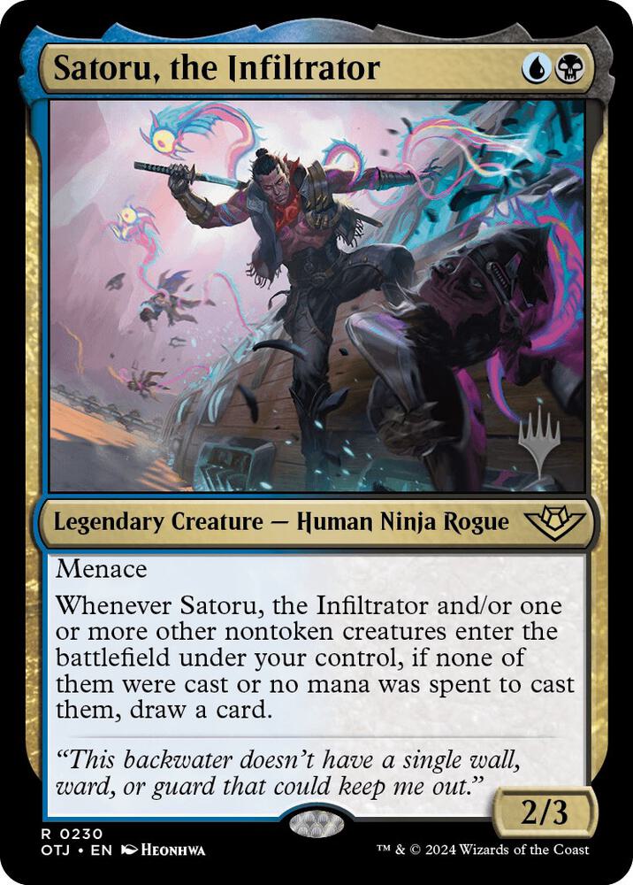 Satoru, the Infiltrator - Promo Pack: Outlaws of Thunder Junction