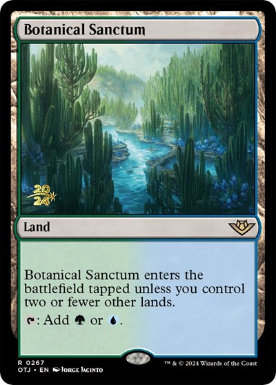 Botanical Sanctum (Prerelease, from OTJ) from POTJ #267s, Magic: The Gathering card