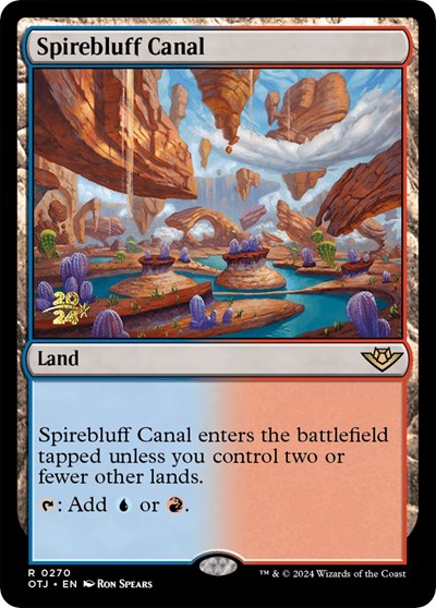Spirebluff Canal (Prerelease, from OTJ) from PRE #270s, Magic: The Gathering card