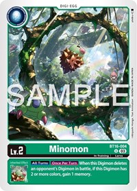 Minomon - Beginning Observer - Digimon card