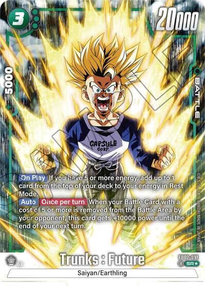 Trunks : Future - FB02-091 (Alternate Art) card