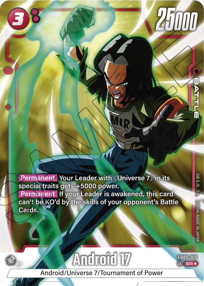 Android 17 - FB02-015 (Alternate Art) - Blazing Aura - Dragon Ball