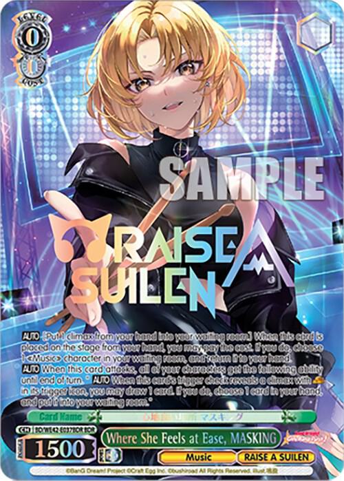 Where She Feels at Ease, MASKING (BDR)