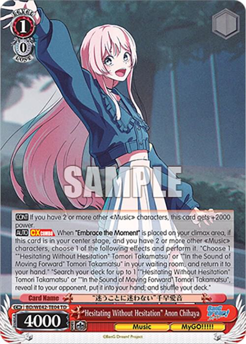 "Hesitating Without Hesitation" Anon Chihaya