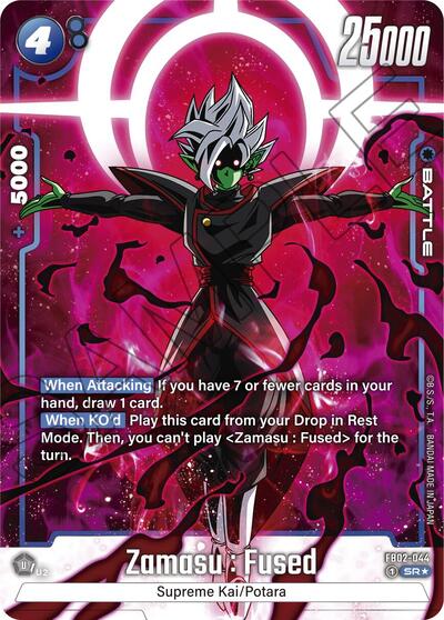 Zamasu : Fused - FB02-044 (Alternate Art) Blazing Aura Super Rare Dragon Ball card — value and price